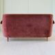 "Samsas" canapé in rare velvet by Carl Malmsten from the mid-century, Sweden, 1960s.