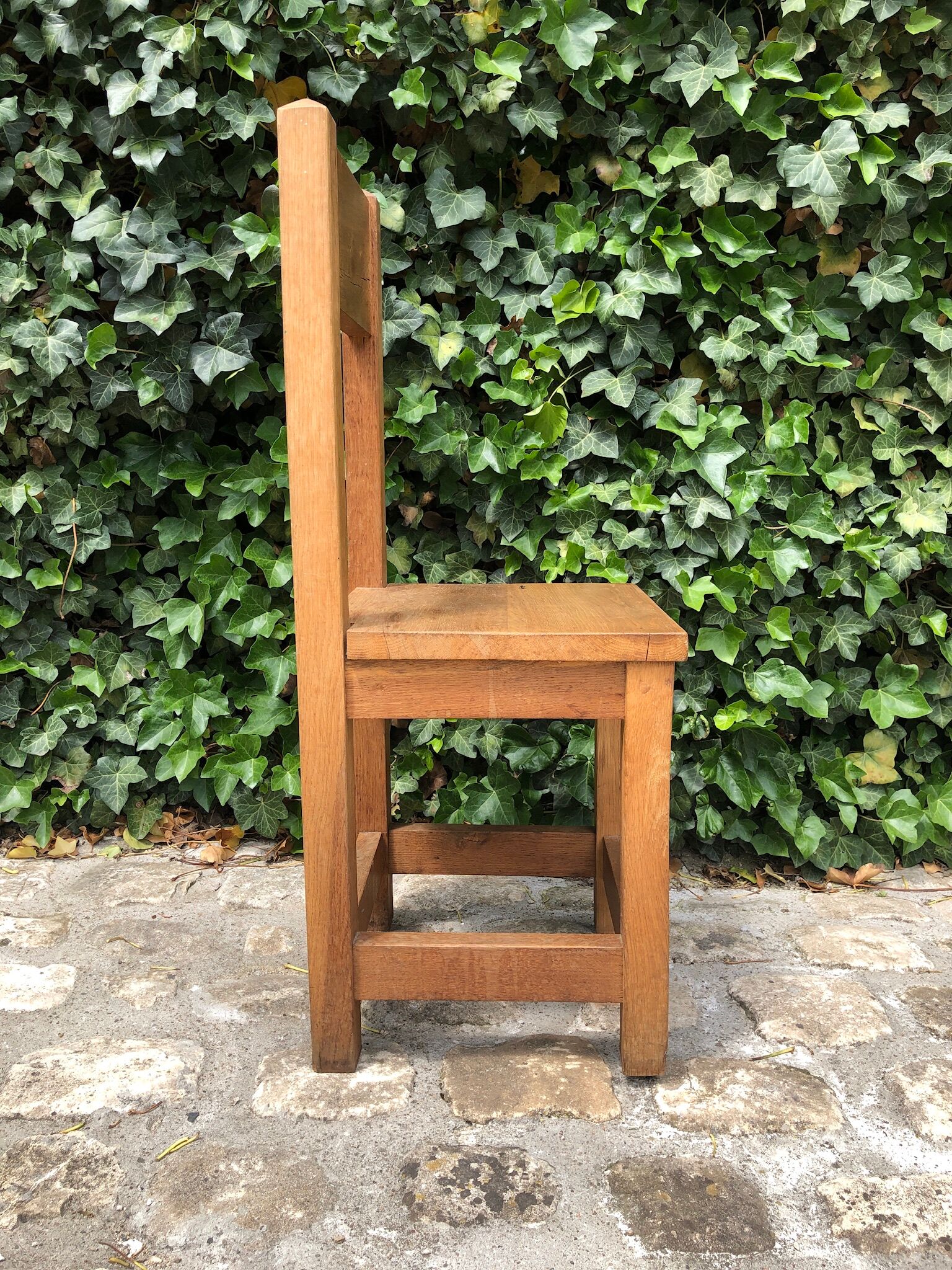 6 solid oak chairs