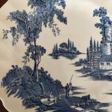 8 blue & white plates