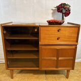 Cabinet de musique en teck rétro des années 50 par Nathan (vers 1960) Un fantastique an