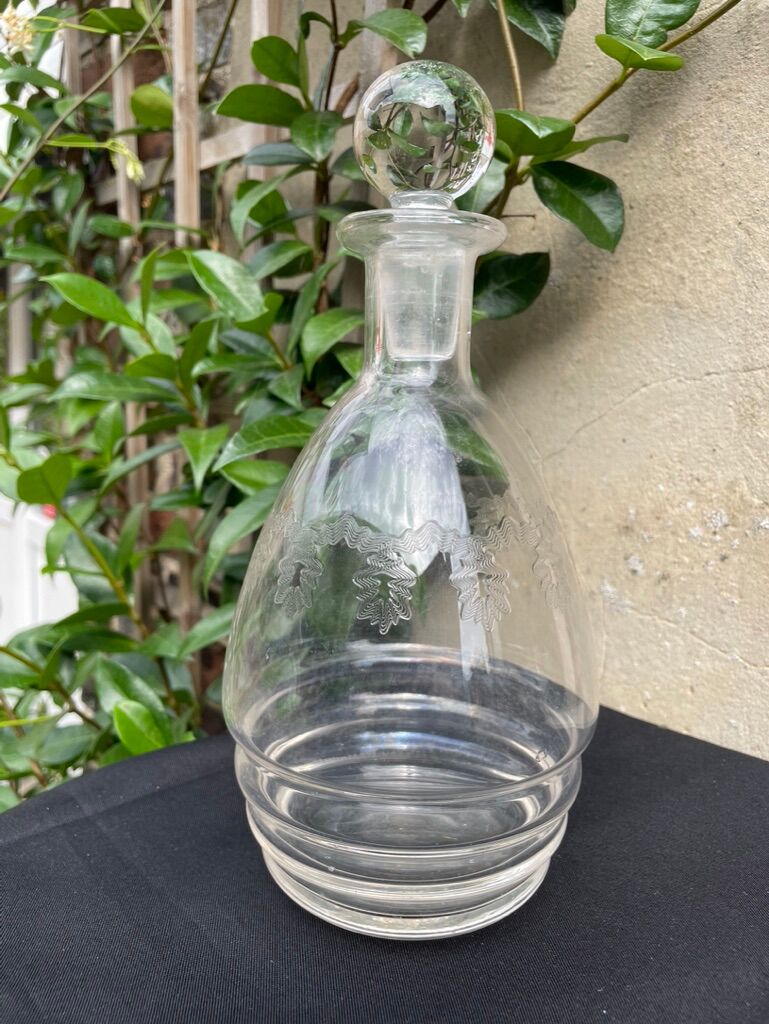 Carafe avec bouchon - Cristal guilloché