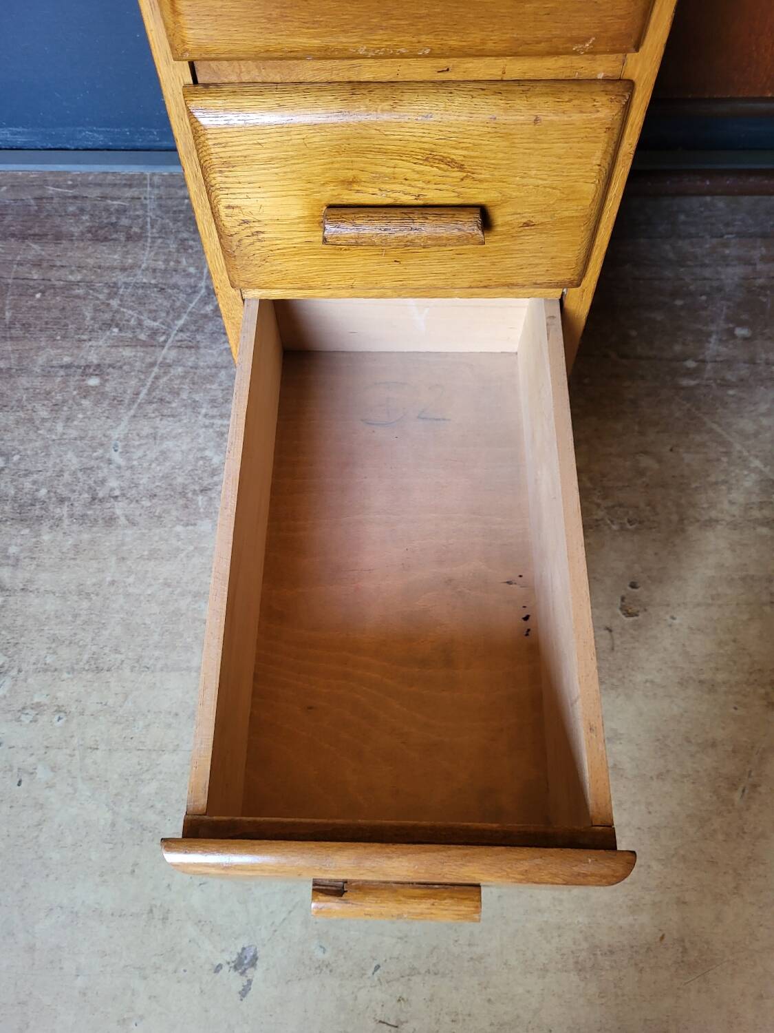 Vintage schoolmaster desk from the 1950s
