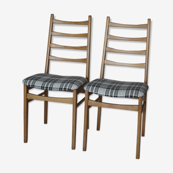 Bright grille chairs pair