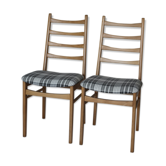 Bright grille chairs pair