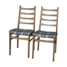 Bright grille chairs pair