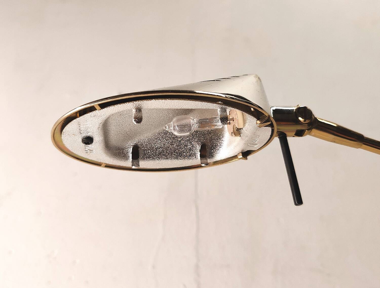 Floor lamp reading light fase 80s gold