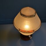 Art Deco table lamp with granite glass globe