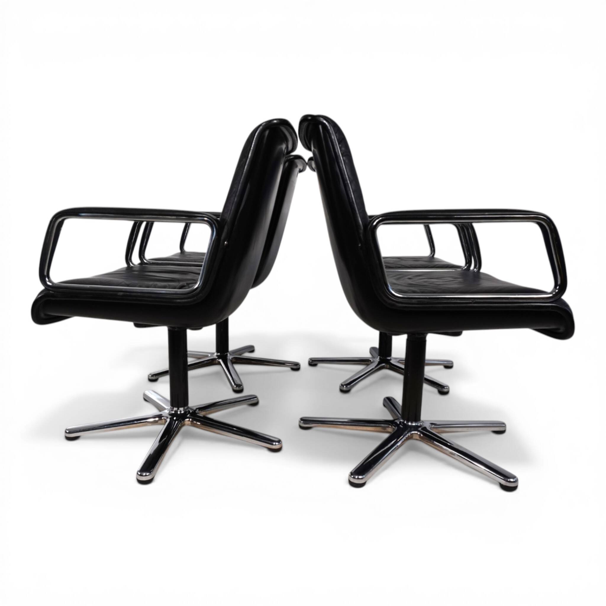 Set of 4 Wilkhahn Delta swivel chairs by Delta Design, 1970