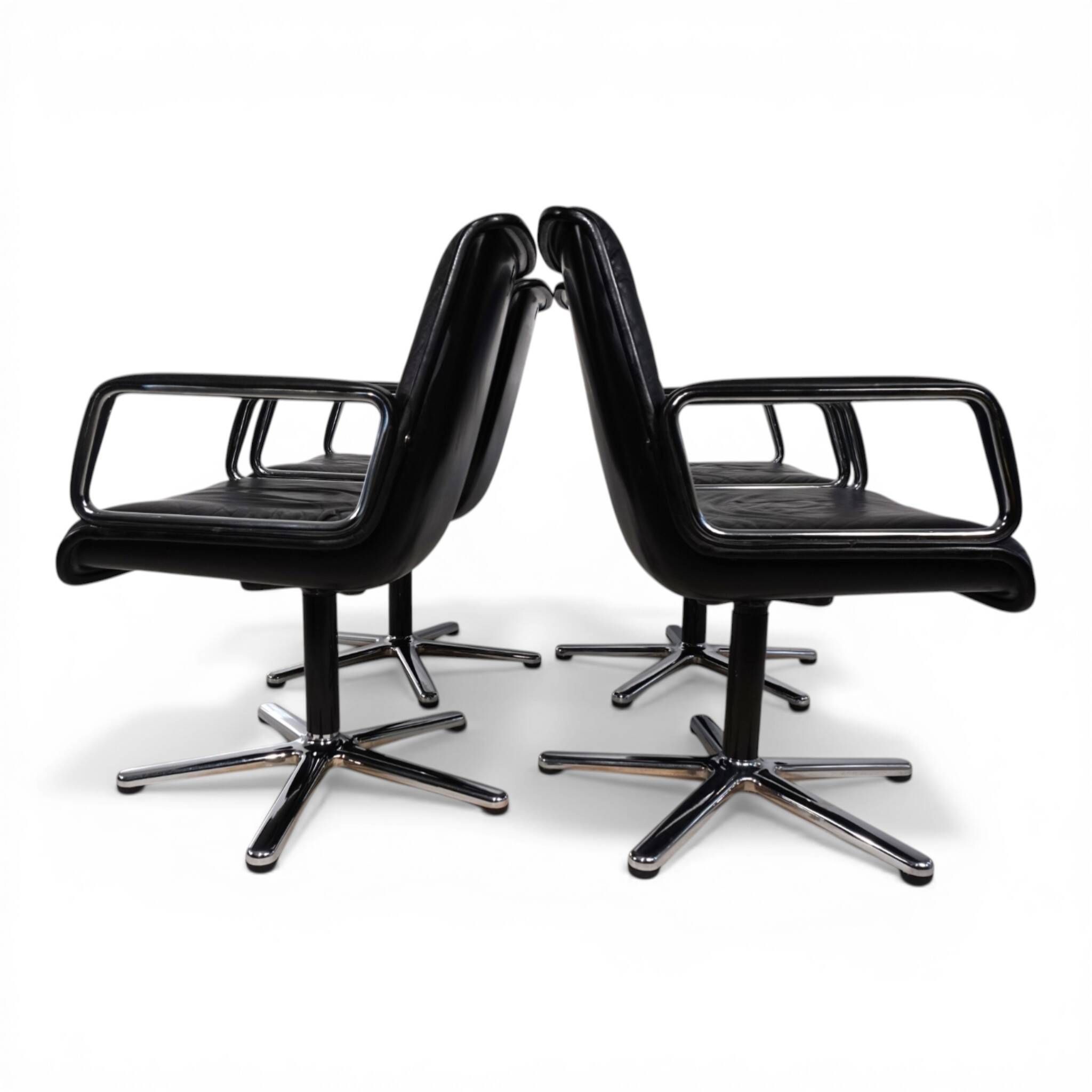 Set of 4 Wilkhahn Delta swivel chairs by Delta Design, 1970