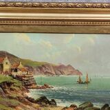 Painting: robert weir allan (1852-1942): oil on canvas, english school, period