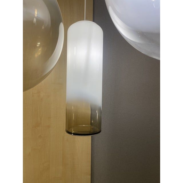 Contemporary smoked-fumè vanished white in murano