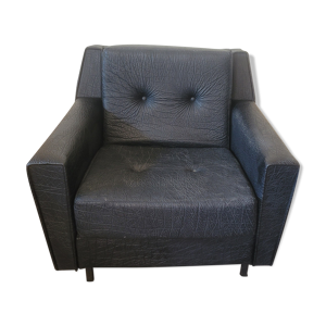 Fauteuil vintage en skai
