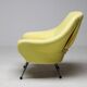 Chair Marco Zanuso Martingala - Bright yellow cotton fabric