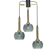 Ceiling lamp with three pendants, 1950s