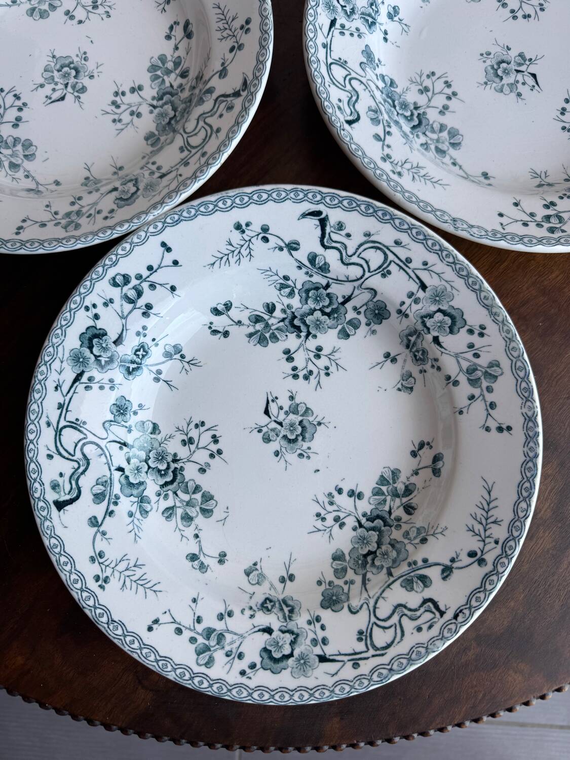 Gien Fleurette Plates x6 – antique floral decoration