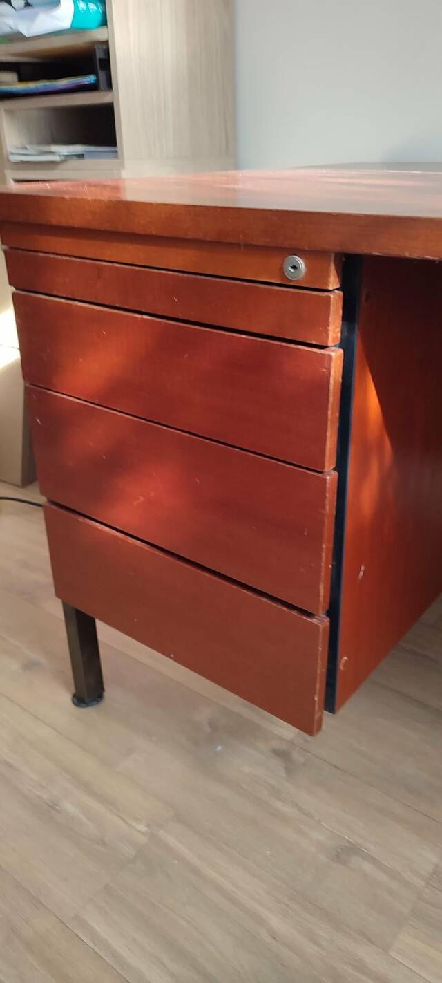 Large rectangular executive desk, model from ORDO (France)
