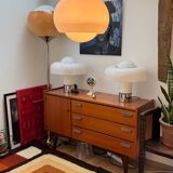 Vintage pendant lamp Harvey Guzzini Burgos: spatial suspension i