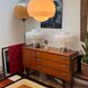 Vintage pendant lamp Harvey Guzzini Burgos: spatial suspension i
