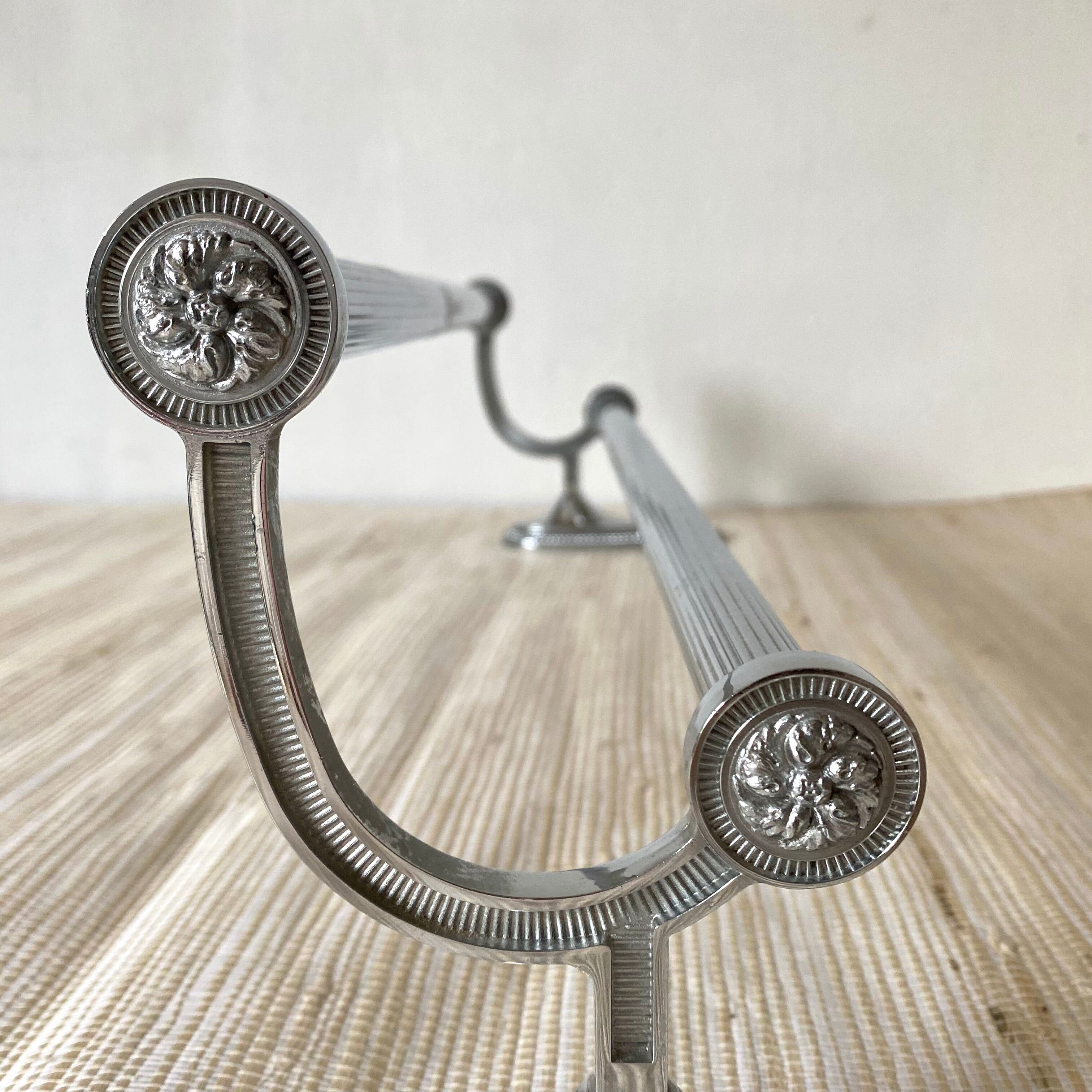 Retro bathroom towel rack