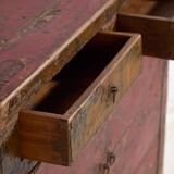 Ancienne armoire rouge à deux portes (c.1900) #16