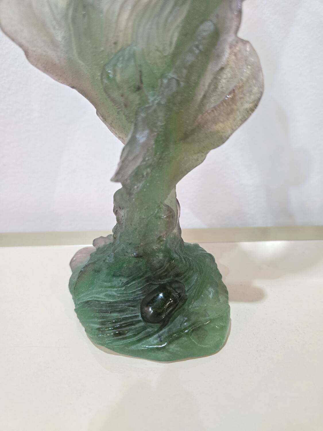 Soliflore "Nature" DAUM in glass paste and crystal, 1988