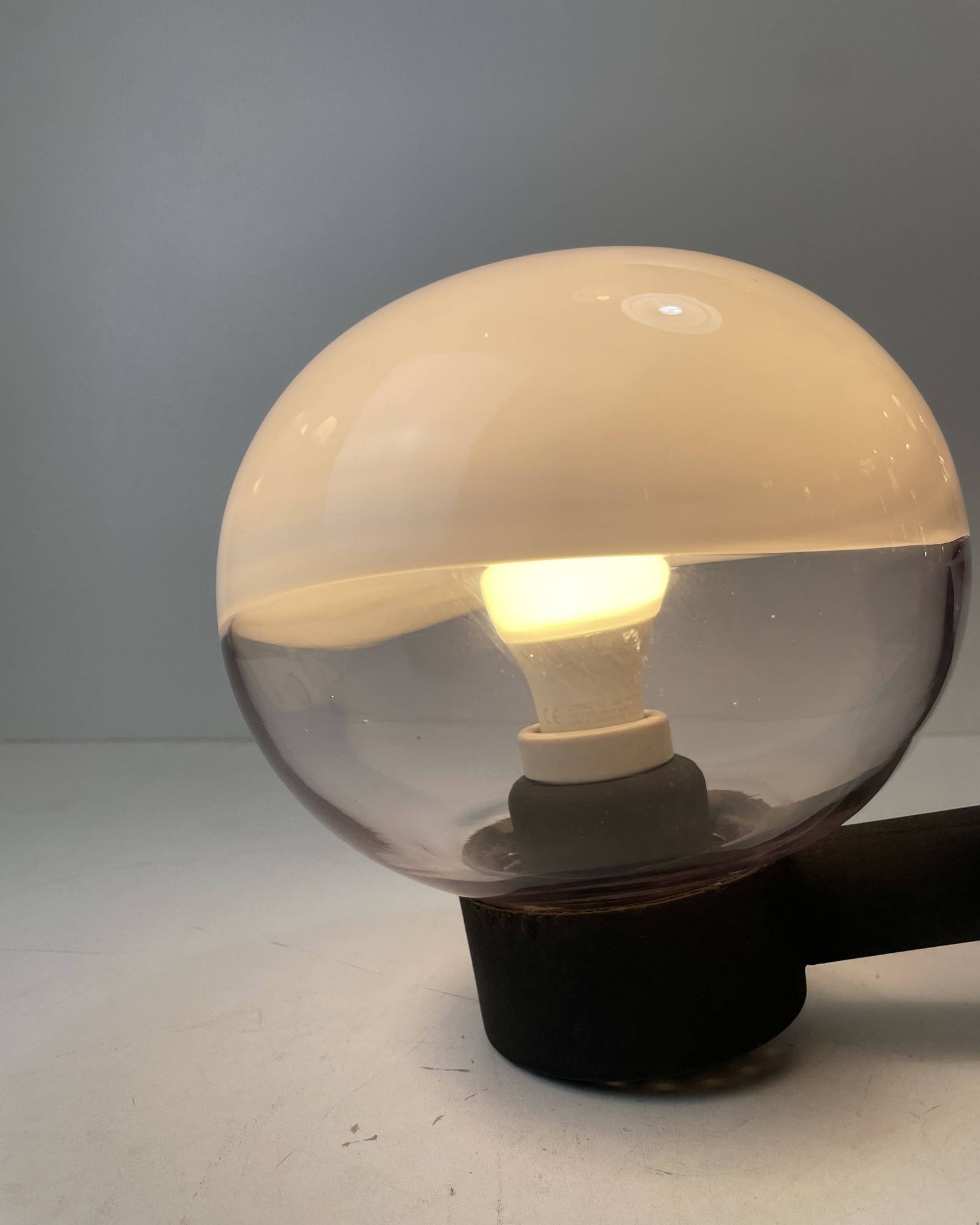 Pair of Murano Exterior Wall Lamps att. To Vistosi, Italy, 1970-80s