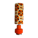 Lampe à poser opaline orange et tissu vintage Carrousel