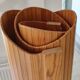 Vintage wooden wavy screen by Baumann