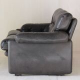 Coronado Brown Leather Sofa, Afra & Tobia Scarpa for B&B Italia