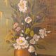 Canvas painting of a bouquet of flowers.