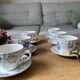 Lot de 6 tasses à thé anglaises  en porcelaine fleuri