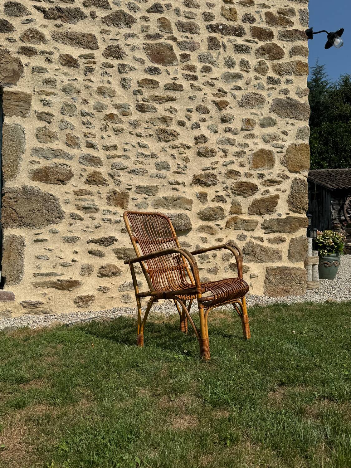 Vintage rattan armchair
