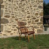 Vintage rattan armchair