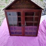 SHOWCASE FOR MINIATURE STYLE VINTAGE WOODEN CHALET WALL