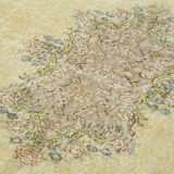 Handwoven contemporary anatolian beige carpet 157 cm x 274 cm