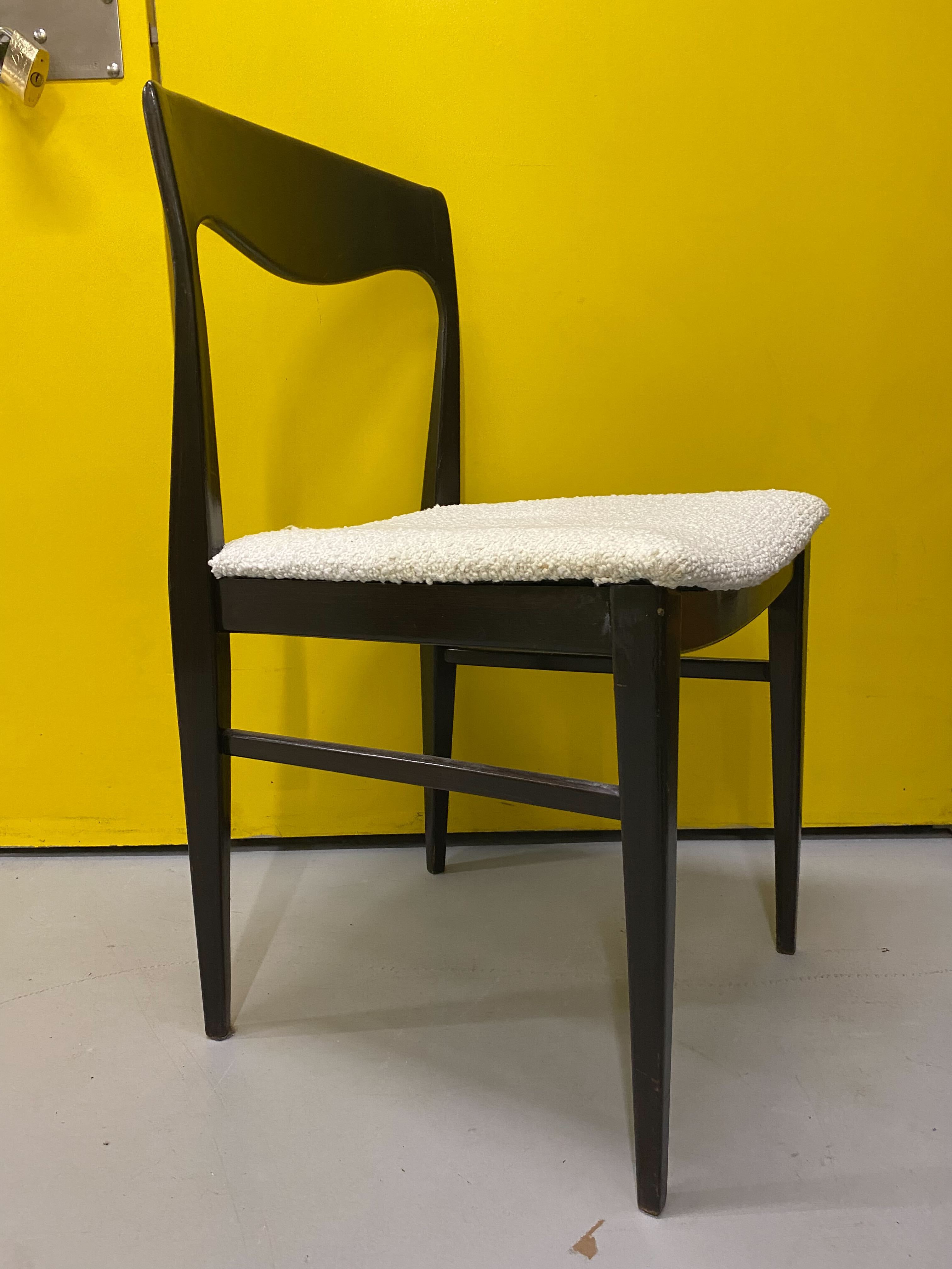 Scandinavian chair reupholstered buckle