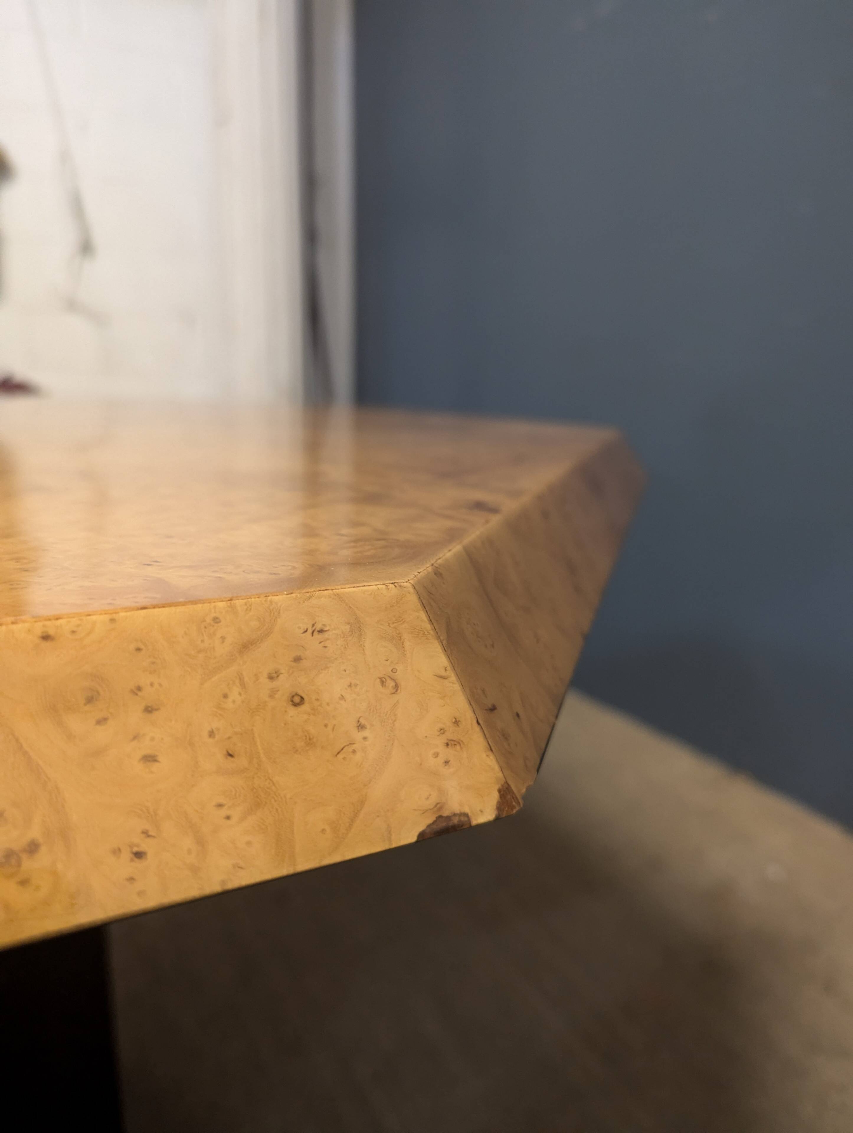 Elm burl table by Jean-Claude Mahey