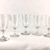 5 crystal water glasses of Baccarat XIXeme-XXeme