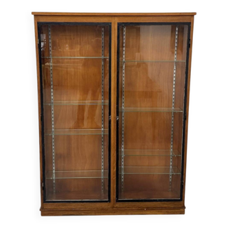 Wall display cabinet Siegel Paris – Oak & Glass – 1950