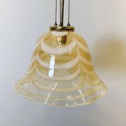 Original Venetian Murano Striped Art Glass Pendant Lamp Fazzoletto, Italy,
