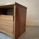Pair of elm wood bedside tables, France 1950