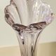 Large Floral Design Vase. Blown Murano Art Glass. Pink Tones, 30.5cm