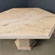 Octagonal Italian marble dining table 1970s