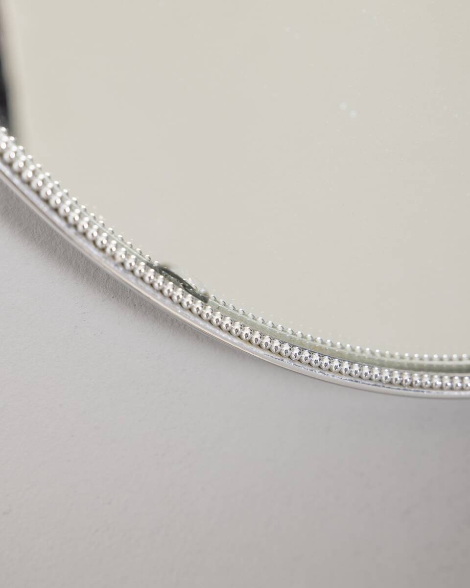 Vintage 70s wall mirror chrome metal Italian design