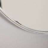 Vintage 70s wall mirror chrome metal Italian design