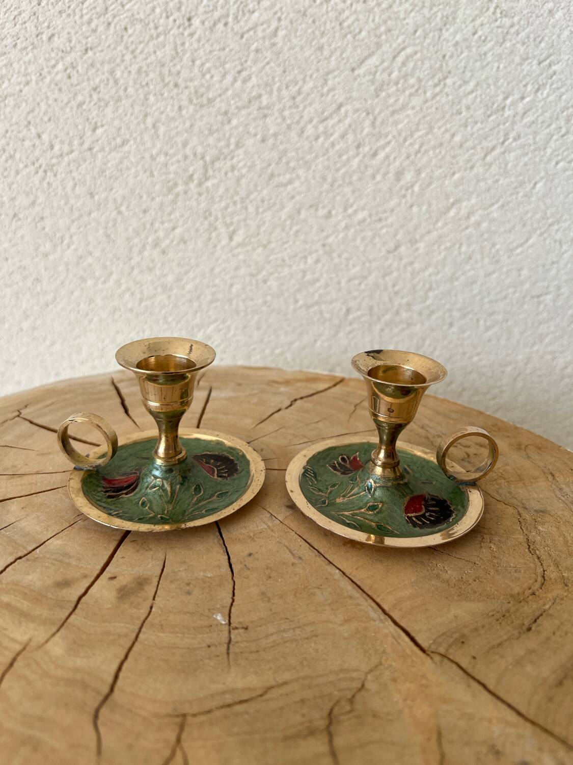 Vintage brass candle holder