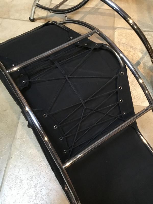 1980 metal and sky vintage long chair