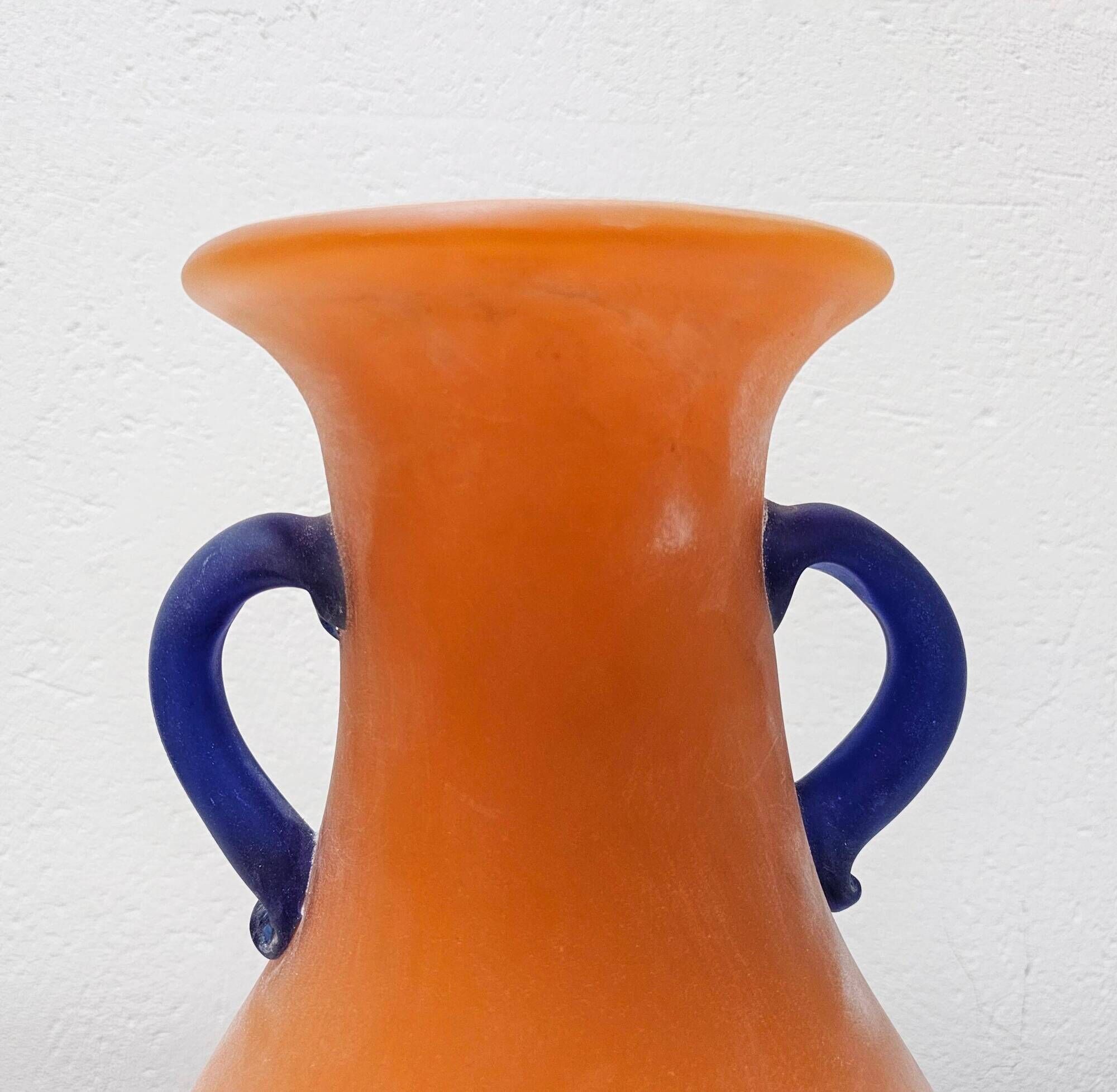 Scavo Glass Vase from Murano by Carlo Moretti, 1970s