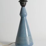 Dusty Blue Ceramic Table Lamp by Rörstrand, Sweden 1980s