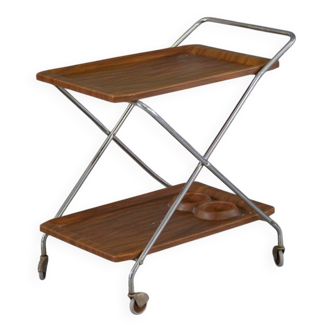 Vintage aluminium and plastic bar cart, Italy 1970s